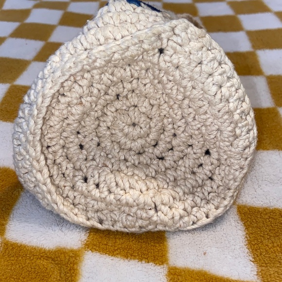 VTG SUEDE CROCHET CLUTCH Circo Rainbow Colors Cream Pouch Purse Wristlet - Picture 5 of 7